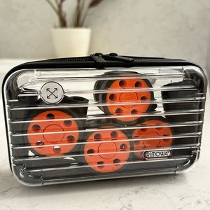 Rimowa x Off-White Luggage Amenity Pouch Clear Case with Spare Wheels